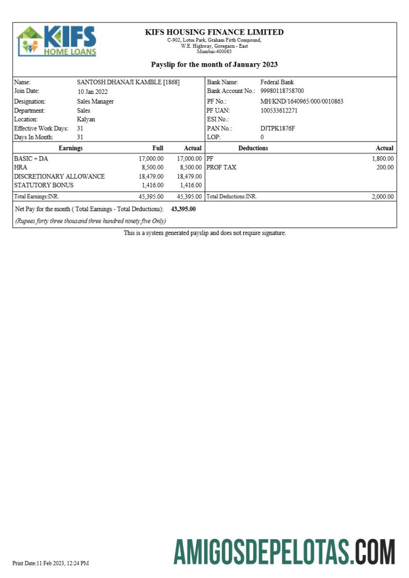 Em branco Modelo de recibo de pagamento de financiamento habitacional KIFS em formatos Word e PDF.pdf, 1